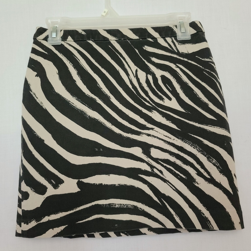H&M Zebra Print Skirt Brown Black StripesSize 6